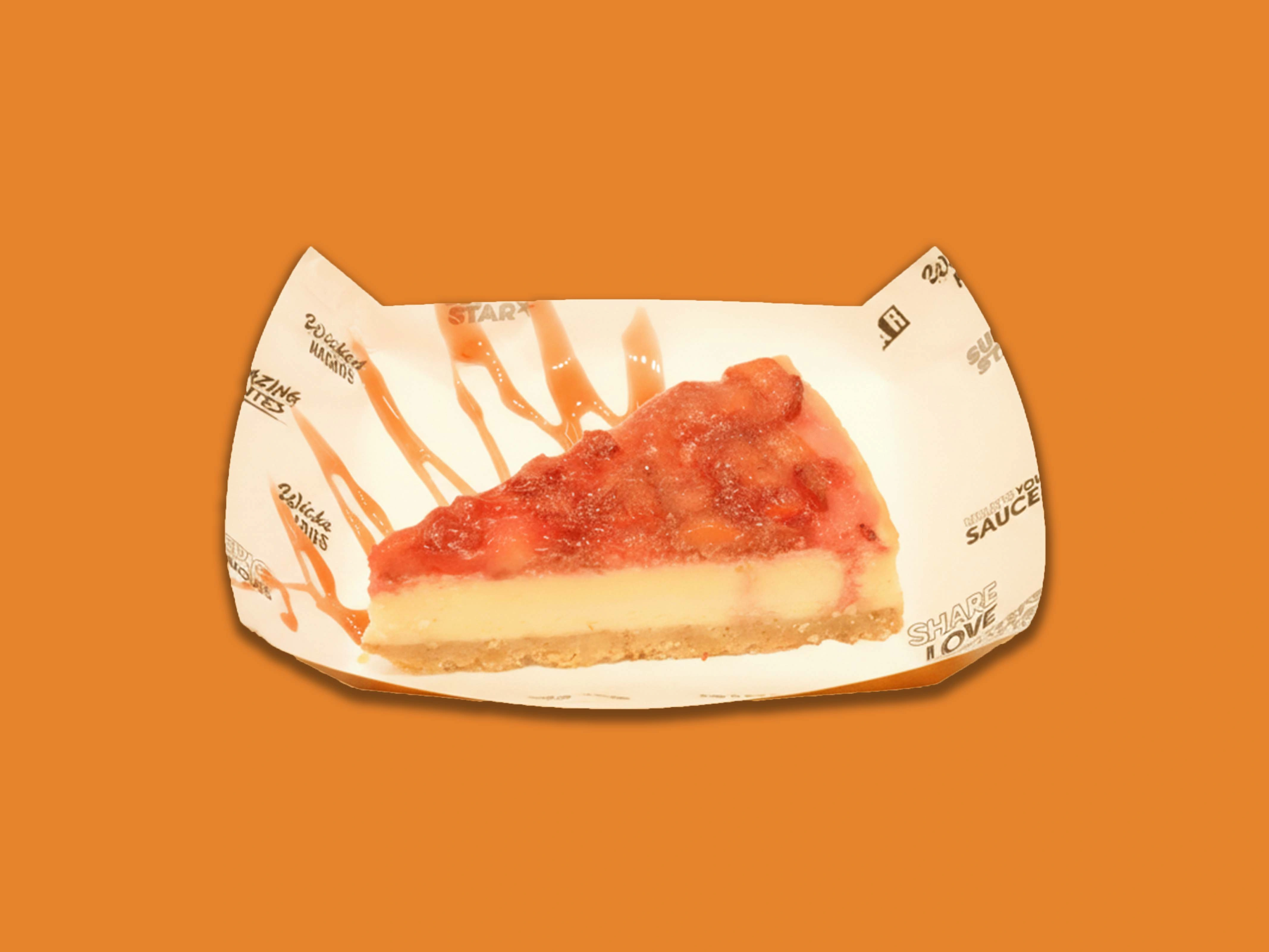 Strawberry cheesecake slice